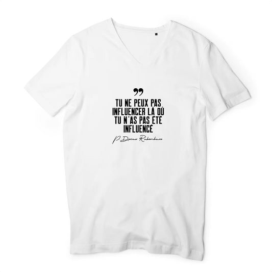 "Tu ne peux pas influencer..."T-shirt Oversize Homme Col V